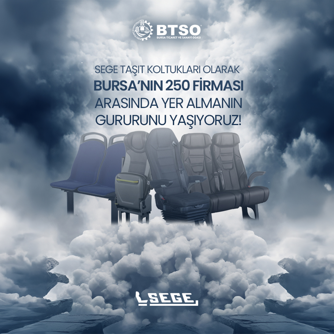 BURSANIN İLK 250 BÜYÜK FİRMASI LİSTESİNDE YER ALMANIN GURURUNU YAŞIYORUZ!